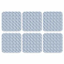 Diamant - Patroon - Blauw - Wit onderzetter kurk middel 366 -3d