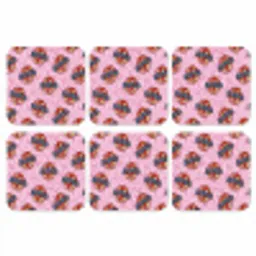 Disco - Bal - Patroon - Roze onderzetter kurk middel 366 -3d