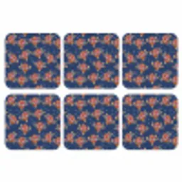 Disco - Blauw - Patroon onderzetter kurk middel 366 -3d