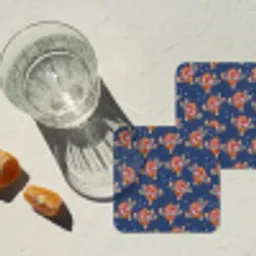 Disco - Blauw - Patroon onderzetter kurk middel 366 -sfeer4