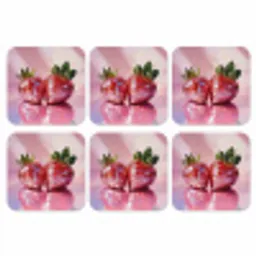 Disco - Fruit - Glitter - Strawberry onderzetter kurk middel -3d