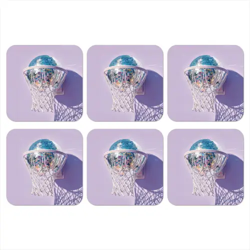 Discobal - Basketbalring - Grafisch onderzetter kurk middel -3d