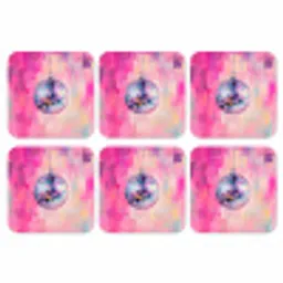 Discobal - Pink - Verf onderzetter kurk middel -3d