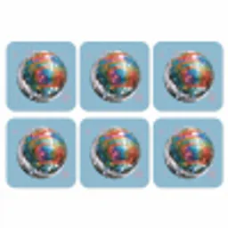 Discobal - Glinsterende sterren - Regenboog onderzetter kurk middel -3d