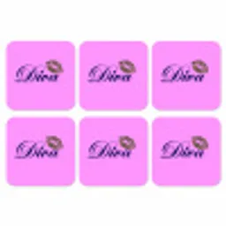 Diva - Lip - Panterprint - Roze onderzetter kurk middel -3d