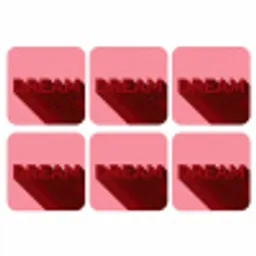 Dream - 3D - Rood - Roze onderzetter kurk middel -3d