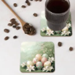 Paaseieren - Pasteltinten - Bloemen onderzetter kurk middel -sfeer2