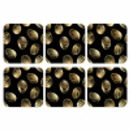 Eieren - Goud - Patroon onderzetter kurk middel -3d