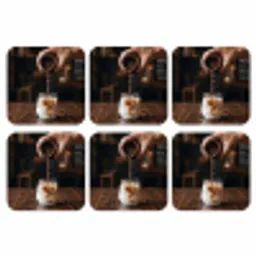 Espresso - Melk - Café onderzetter kurk middel -3d