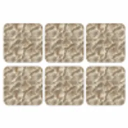 Waaierstructuren - Beige - Vezeltextuur onderzetter kurk middel 366 -3d