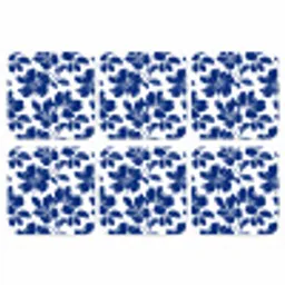 Floraal - Modern - Blauw onderzetter kurk middel 366 -3d