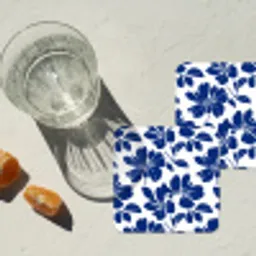 Floraal - Modern - Blauw onderzetter kurk middel 366 -sfeer4