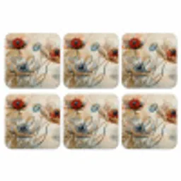Bloemen - Beige - Modern - Illustratie onderzetter kurk middel -3d