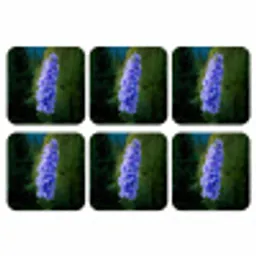 Bloemen - Blauw - Dennenboom onderzetter kurk middel -3d