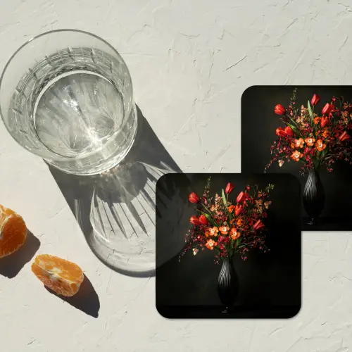 Bloemen - Takken - Boeket onderzetter kurk middel -sfeer4