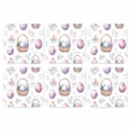 Bloemen - Paaseieren - Patroon onderzetter kurk middel -3d