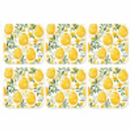 Bloemen - Paaseieren - Geel onderzetter kurk middel -3d