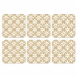 Bloemen - Patroon - Beige onderzetter kurk middel 366 -3d