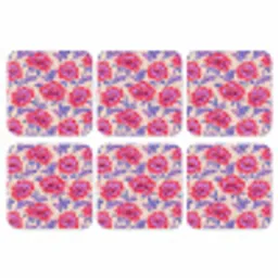 Bloemen - Patroon - Meerkleurig onderzetter kurk middel 366 -3d