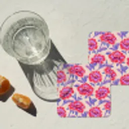 Bloemen - Patroon - Meerkleurig onderzetter kurk middel 366 -sfeer4