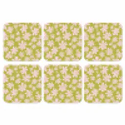 Bloemen - Roze - Getekend - Patroon onderzetter kurk middel -3d