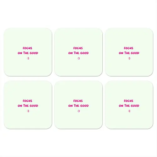 Focus - Beige - Roze - Smiley onderzetter kurk middel -3d