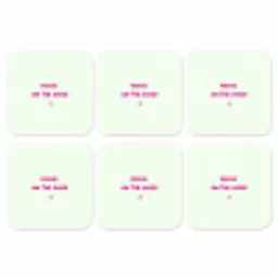 Focus - Beige - Roze - Smiley onderzetter kurk middel -3d