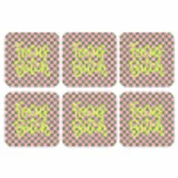 Focus - Vakken - Roze onderzetter kurk middel -3d