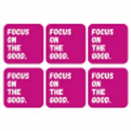 Focus on the good - Roze - Simple onderzetter kurk middel -3d