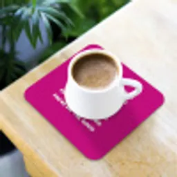 Focus on the good - Roze - wit onderzetter kurk middel -sfeer5