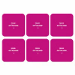 Focus - Smiley - Roze onderzetter kurk middel -3d