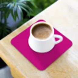 Focus - Smiley - Roze onderzetter kurk middel -sfeer5