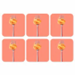 Vork - Spaghetti - Artistiek - Roze onderzetter kurk middel -3d