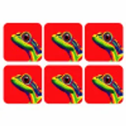 Kikker - Kleurrijk - Strepen - Ogen onderzetter kurk middel -3d