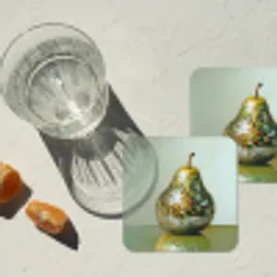 Fruit - Disco - Art - Glitter onderzetter kurk middel -sfeer4