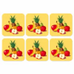 Fruit - Illustratie - Kleurrijk onderzetter kurk middel -3d
