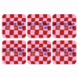 Furture - Geblokt - Rood onderzetter kurk middel -3d