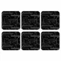 Gaming - Abstract - Lijnen - Rondjes - Zwart onderzetter kurk middel -3d