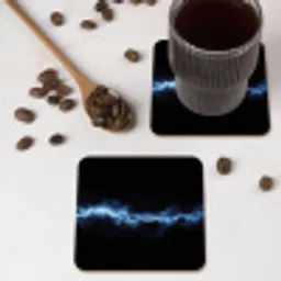 Gaming - Bliksemflits - Blauw - Energie onderzetter kurk middel -sfeer2
