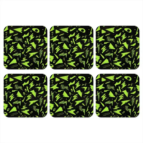 Gaming - Vormen - Pijlen - Abstract - Zwart onderzetter kurk middel -3d