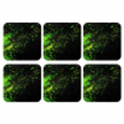 Gaming - Spetters - Groen - Chaotisch - Groen onderzetter kurk middel -3d