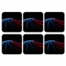 Gaming - Strepen - Gebogen - Blauw onderzetter kurk middel -3d