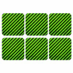 Gaming - Strepen - Schuin - Groen onderzetter kurk middel -3d