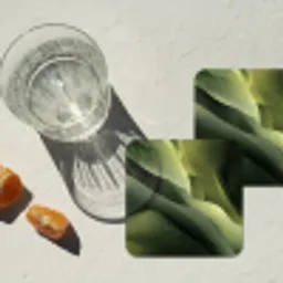 Gaming - Golven - Abstract - Heuvels - Groen onderzetter kurk middel -sfeer4