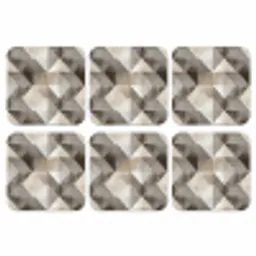 Geometrisch - Motief - Aardetinten onderzetter kurk middel 366 -3d