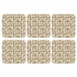 Geometrisch - Retro - Bruin onderzetter kurk middel 366 -3d