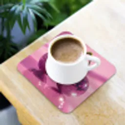 Glitter - Discobol - Roze - Kersen onderzetter kurk middel -sfeer5