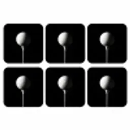 Golfbal - Minimalistisch - Wit onderzetter kurk middel -3d