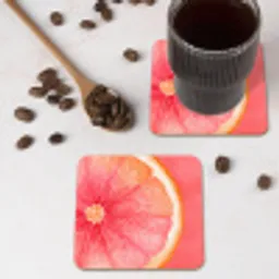 Grapefruit - Roze - Levendig onderzetter kurk middel -sfeer2
