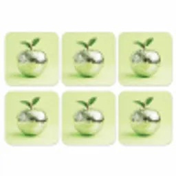 Groen - Disco - Decoratie - Appel onderzetter kurk middel -3d